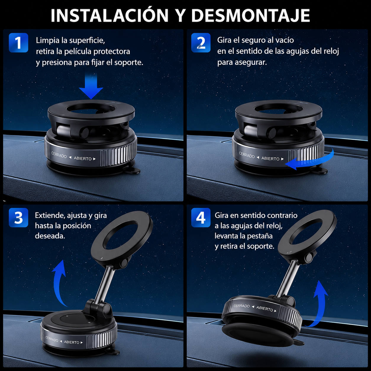 Soporte magnetico multifuncional