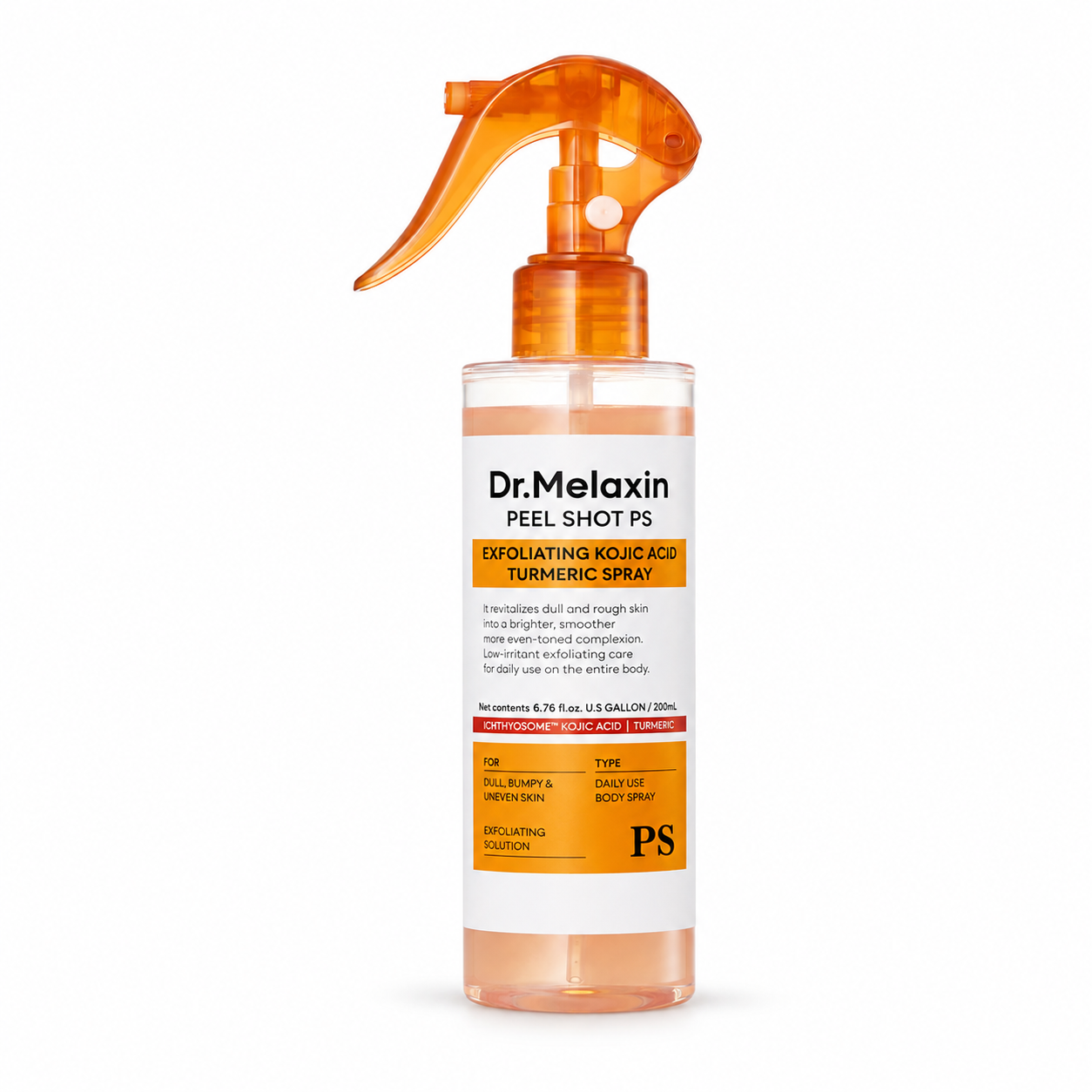 Dr. Melaxin Peel Shot — Spray Exfoliante de Cúrcuma